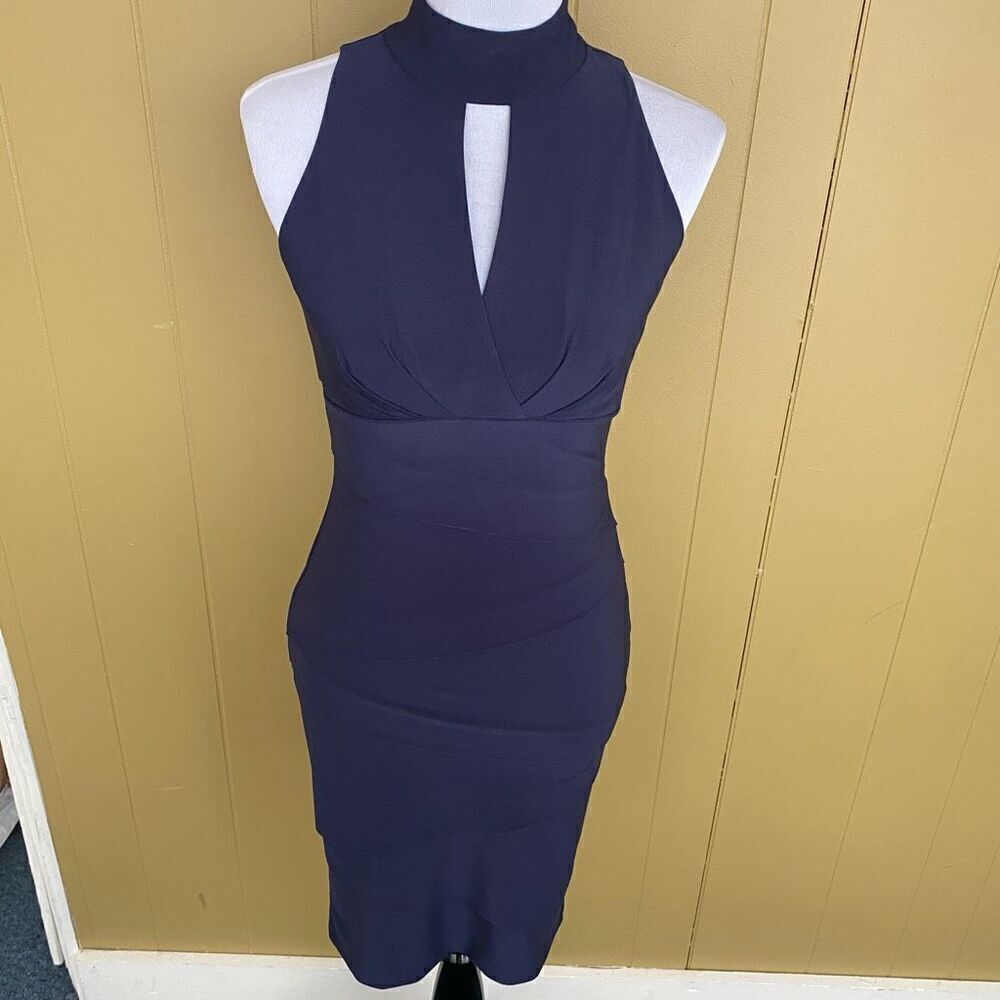 White House Black Market women 4 instantly slimming layered bodycon dress